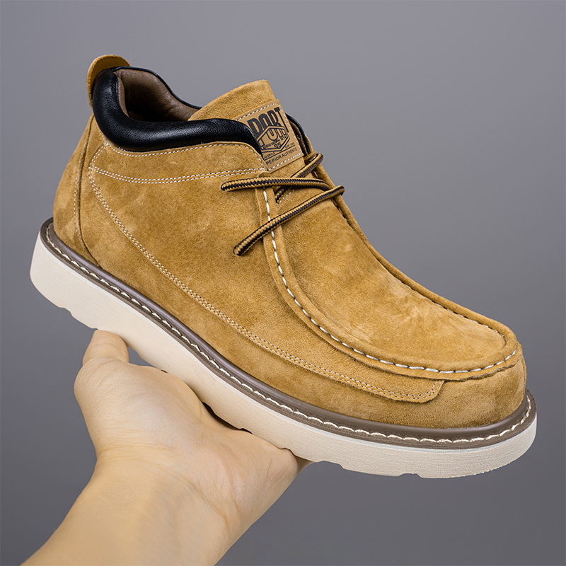 Winter Men's Leather Martin Boots Retro Outdoor Hiking Work Boots