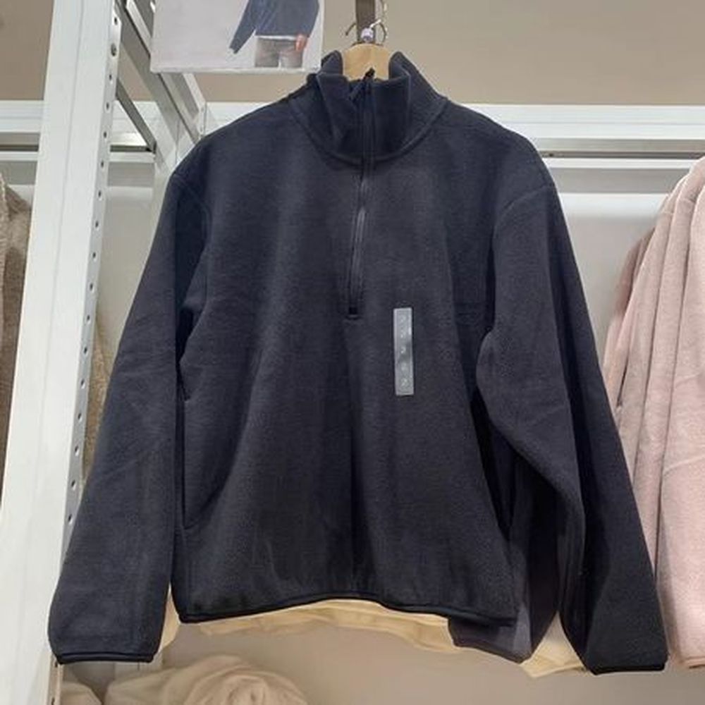 Women's Polar Fleece Half Zip Pullover Solid Color Sweatshirt